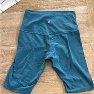 lululemon athletica Blue Bike Shorts Stretchy Athletic Wear
